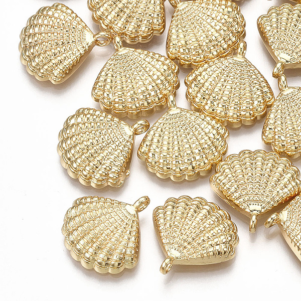 

PandaHall Brass Pendants, Shell, Real 18K Gold Plated, 16.5x16.5x3.5mm, Hole: 1.8mm Brass Shell Shape