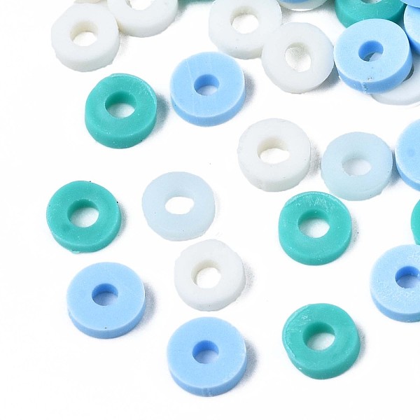 

PandaHall Handmade Polymer Clay Beads, Heishi Beads, Disc/Flat Round, Mixed Color, 4x0.5~1.5mm, Hole: 1.5mm, about 66600pcs/1000g Polymer..., Multicolor