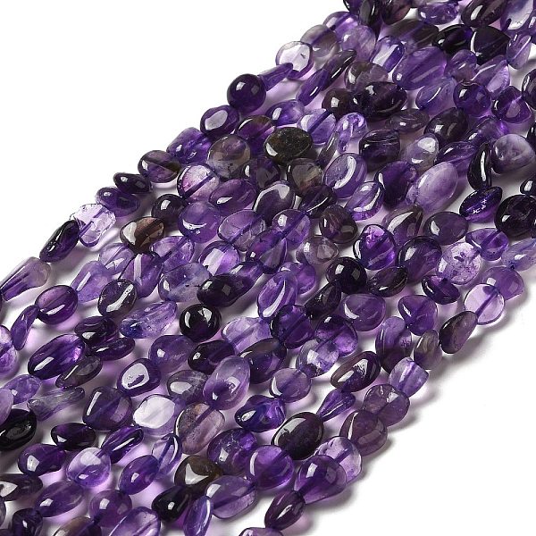 

PandaHall Natural Amethyst Beads Strands, Nuggets, 8~14x6~8x4~8mm, Hole: 1mm, about 46~48pcs/strand, 39~39.5cm Amethyst Nuggets