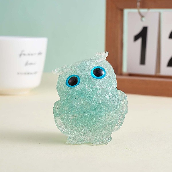 

PandaHall Crystal Owl Figurine Collectible, Crystal Owl Glass Figurine, Crystal Owl Figurine Ornament, for Home Office Decor Gifts Owl..., Green