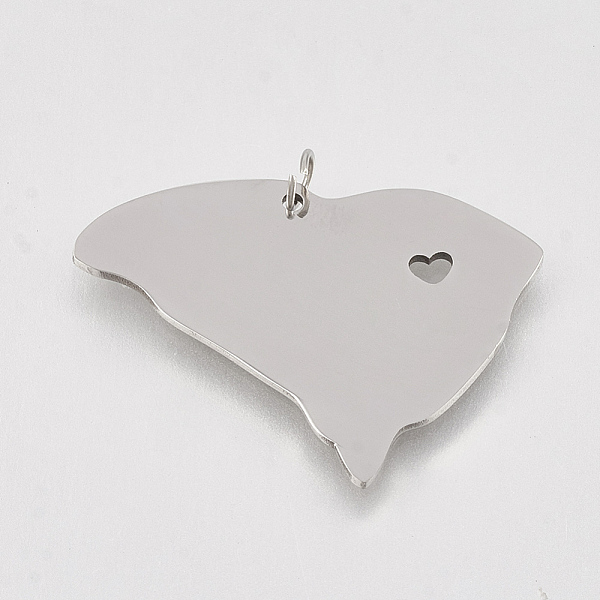 

PandaHall 201 Stainless Steel Pendants, Map of South Carolina, Stainless Steel Color, 20x28x1mm, Hole: 3mm 201 Stainless Steel Others