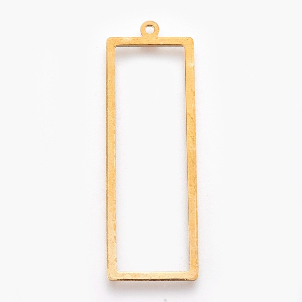 

PandaHall Brass Open Back Bezel Pendants, For DIY UV Resin, Epoxy Resin, Pressed Flower Jewelry, Rectangle, Raw(Unplated), 45.5x14.5x0.8mm...