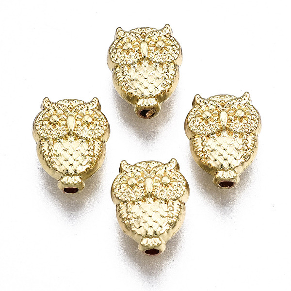 

PandaHall Rack Plating Alloy Beads, Cadmium Free & Lead Free, Owl, Light Gold, 10x8x4.5mm, Hole: 1.2mm Alloy Owl