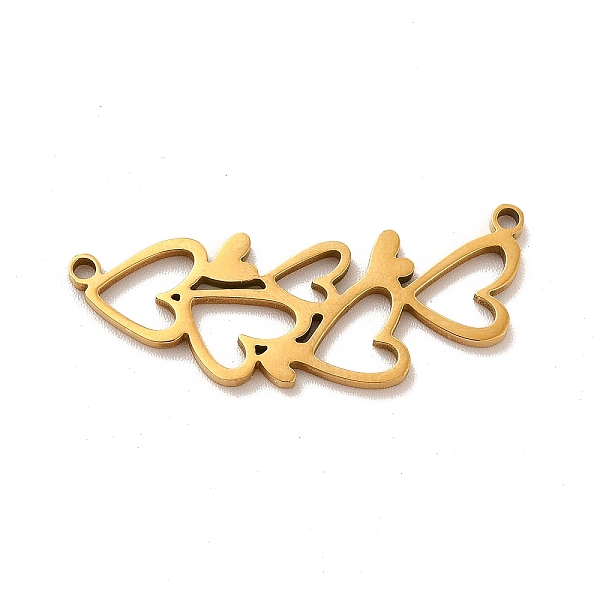 

PandaHall 201 Stainless Steel Pendants, Heart Charm, Golden, 32x13x1.5mm, Hole: 1.4mm 201 Stainless Steel Heart
