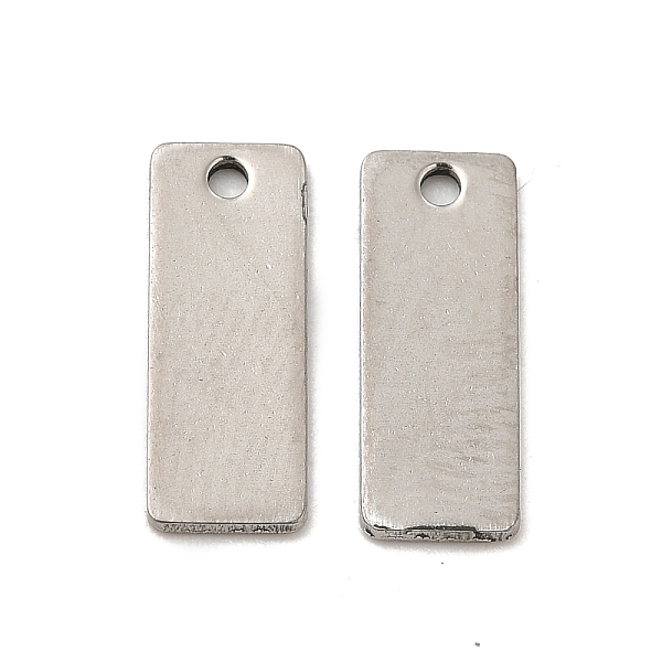 

PandaHall 201 Stainless Steel Charms, Rectangle Charm, Stainless Steel Color, 13x5x0.5mm, Hole: 1.2mm 201 Stainless Steel Rectangle