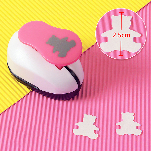 

PandaHall Plastic Paper Craft Hole Punches, Paper Puncher for DIY Paper Cutter Crafts & Scrapbooking, Random Color, Bear Pattern, 70x40x60mm...