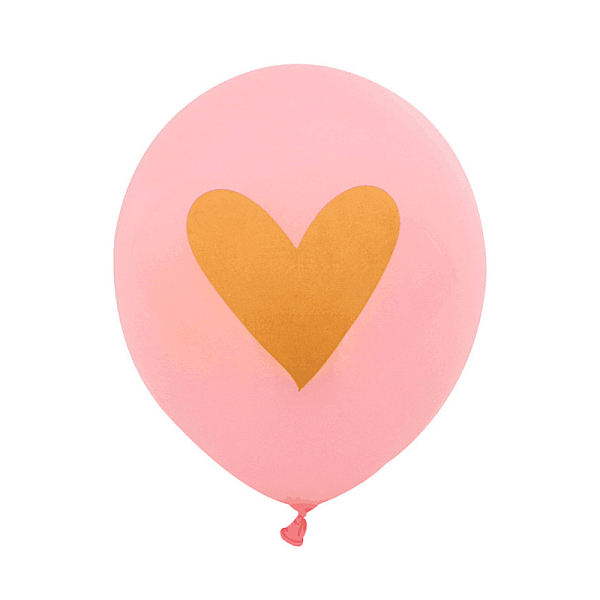 

PandaHall Round with Gold Tone Heart Latex Valentine's Day Theme Balloons, for Party Festival Home Decorations, Pink, 304.8mm, about...