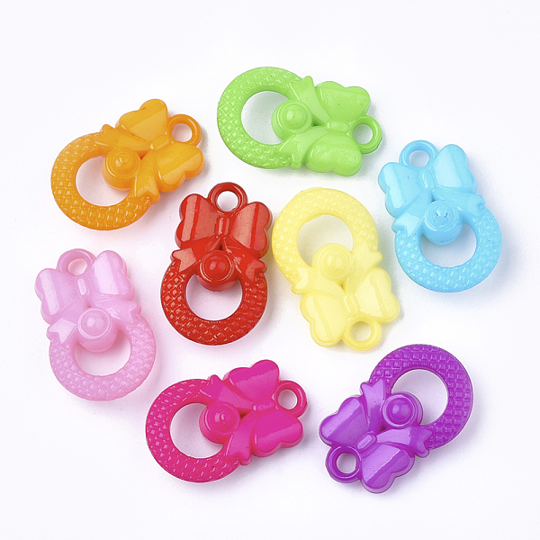

PandaHall Opaque Acrylic Pendants, Christmas Bell, Mixed Color, 28x17.5x9mm, Hole: 3mm, about 380pcs/500g Acrylic Bell Multicolor