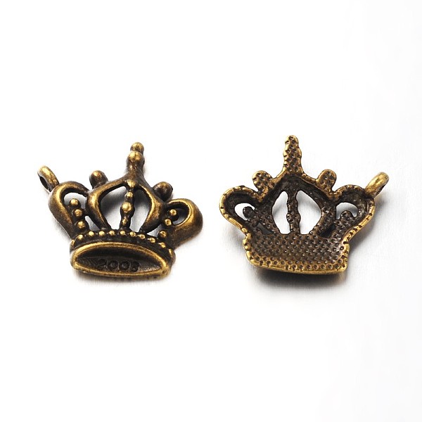 

PandaHall Tibetan Style Alloy Pendants, Crown, Cadmium Free & Lead Free, Antique Bronze, 22x19.5x4mm, Hole: 1mm Alloy Crown