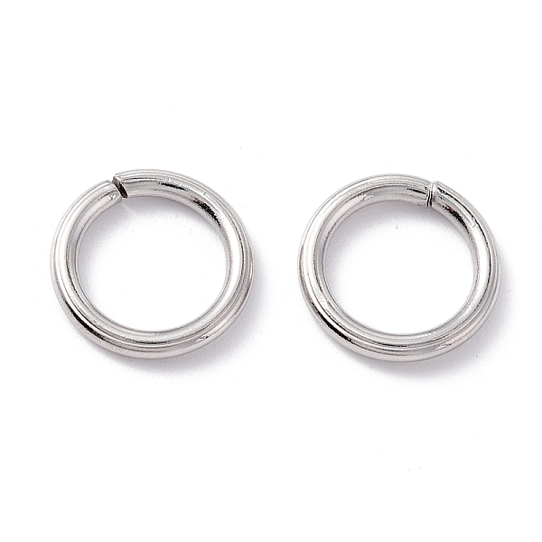 

PandaHall 304 Stainless Steel Jump Rings, Open Jump Rings, Round, Stainless Steel Color, 10x1.4mm, Inner Diameter: 7.4mm 304 Stainless Steel