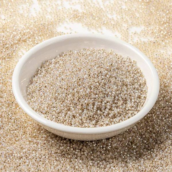 

PandaHall MIYUKI Round Rocailles Beads, Japanese Seed Beads, (RR2352) Silverlined Pale Peach Opal, 15/0, 1.5mm, Hole: 0.7mm, about..., Orange