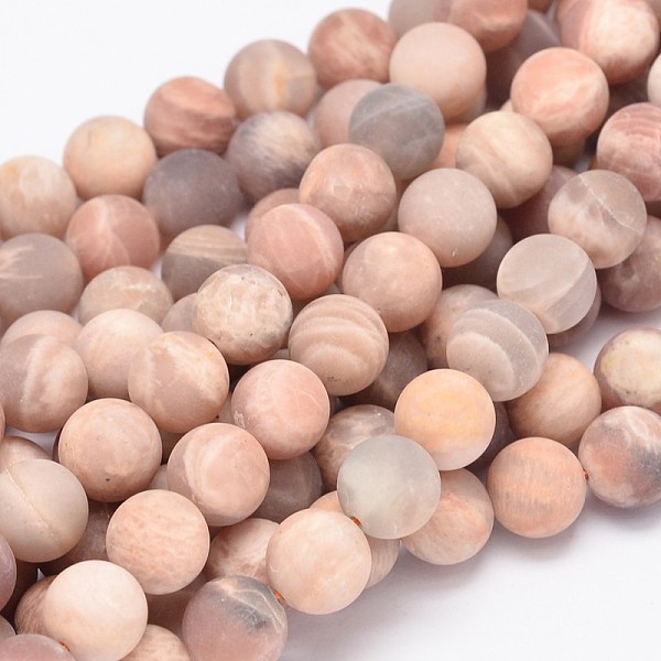 Round Natural Sunstone Beads Strands