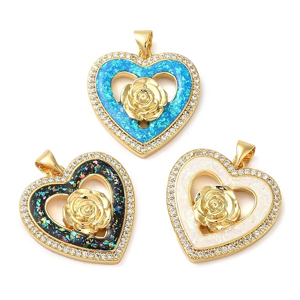

PandaHall Rack Plating Brass Micro Pave Cubic Zirconia Pendants, Cadmium Free & Lead Free, Long-Lasting Plated, Real 18K Gold Plated..., Multicolor