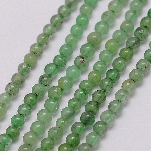 

PandaHall Natural Green Aventurine Bead Strands, Round, 2~2.5mm, Hole: 0.6mm, about 175~185pcs/strand, 16 inch Green Aventurine Round