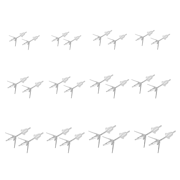

PandaHall DICOSMETIC 12 Pairs 6 Sizes Prong Earring Settings 925 Sterling Silver Earring Posts 3/4/5/6/7.5/8mm Claw Earring Component Blanks...