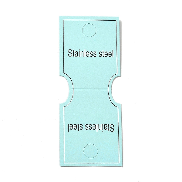 

PandaHall Folding Paper Display Card with Word Stainless Steel, Used For Necklaces and Bracelets, Pale Turquoise, 10.7x4.3x0.05cm Paper...