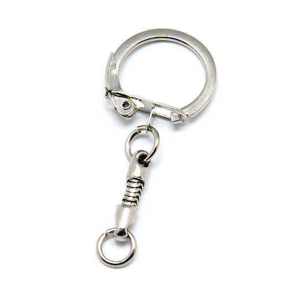

PandaHall Iron Split Key Rings, Keychain Clasp Findings, Platinum, 50mm Iron Ring