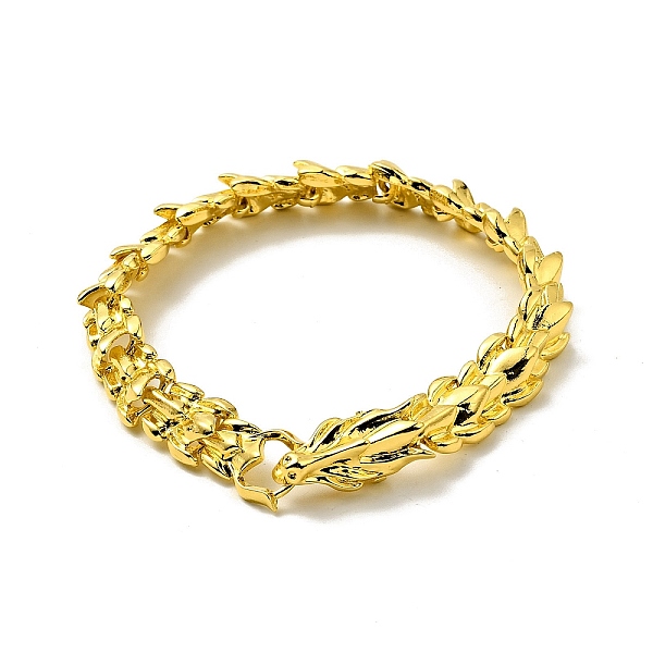 

PandaHall Men's Alloy Dragon Wrap Chain Bracelet, Golden, 9 inch(22.9cm) Alloy