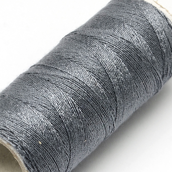 

PandaHall 402 Polyester Sewing Thread Cords for Cloth or DIY Craft, Slate Gray, 0.1mm, about 120m/roll, 10rolls/bag Polyester Gray