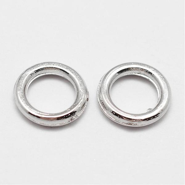 

PandaHall Alloy Round Rings, Soldered Jump Rings, Closed Jump Rings, Platinum, 18 Gauge, 7x1mm, Hole: 4.5mm, Inner Diameter: 4mm Alloy