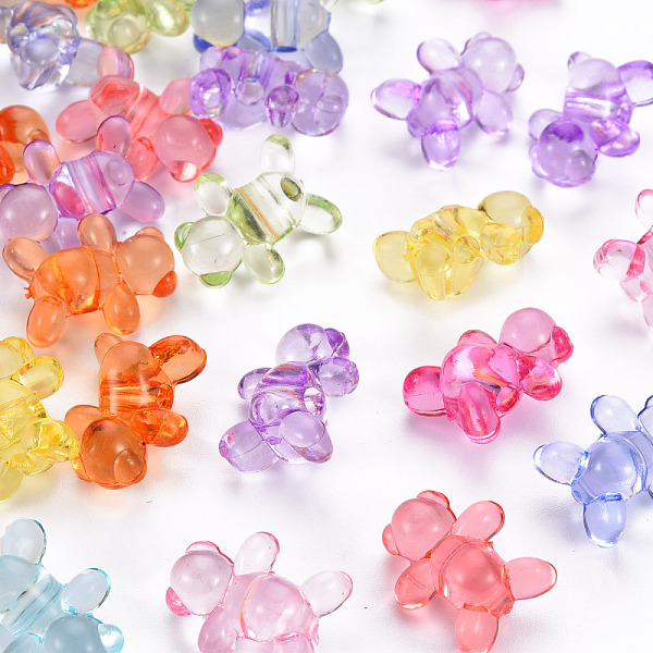

PandaHall Transparent Acrylic Beads, Bear, Mixed Color, 16x13x8.5mm, Hole: 2mm Acrylic Bear Multicolor