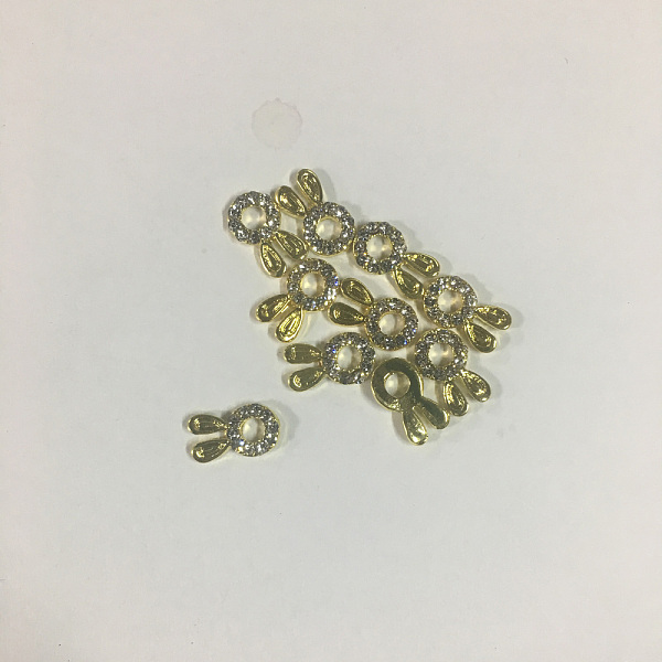

PandaHall Alloy Rhinestone Cabochons, Nail Art Decoration Accessories, Cadmium Free & Lead Free, Rabbit, Golden, Crystal, 10x6x2mm..., Clear