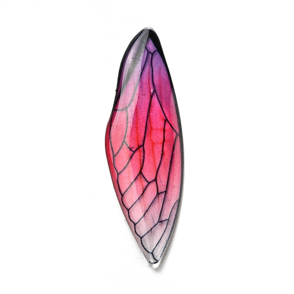 

PandaHall Transparent Epoxy Resin Cabochons, Wing, Deep Pink, 50.5x16x1.7mm Epoxy Resin Wing