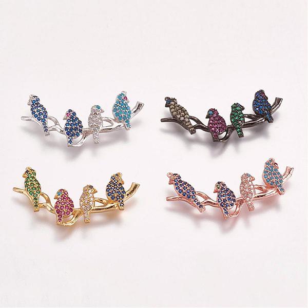 PandaHall Brass Micro Pave Cubic Zirconia Pendants, Bird, Mixed Color, 17x35x4mm, Hole: 0.5mm Brass+Cubic Zirconia Bird Multicolor PandaHall Brass Micro Pave Cubic Zirconia Pendants, Bird, Mixed Color, 17x35x4mm, Hole: 0.5mm Brass+Cubic Zirconia Bird Multicolor