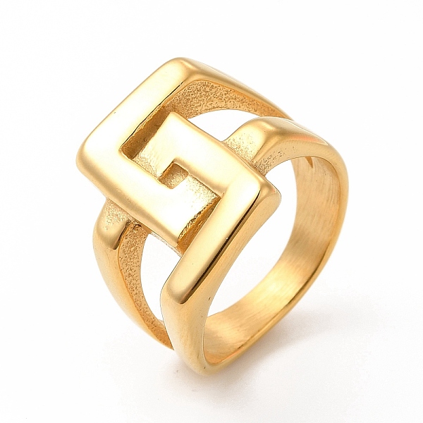

PandaHall Ion Plating(IP) 304 Stainless Steel Finger Rings for Women Men, Wide Band Rings, Real 18K Gold Plated, US Size 7(17.3mm), 4~17.5mm...