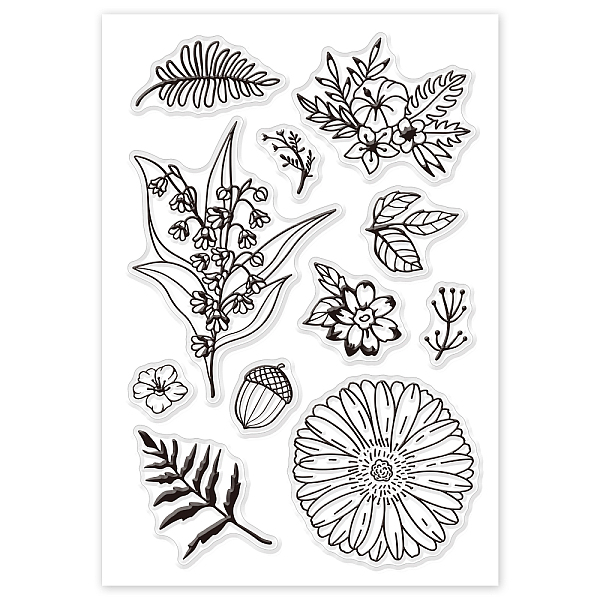 

PandaHall PVC Plastic Stamps, for DIY Scrapbooking, Photo Album Decorative, Cards Making, Stamp Sheets, Flower Pattern, 16x11x0.3cm Plastic...