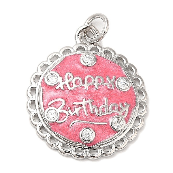 

PandaHall Brass Micro Pave Cubic Zirconia Pendants, with Jump Ring and Enamel, Lead Free & Cadmium Free, Flat Round, Platinum, 22x19x3mm...