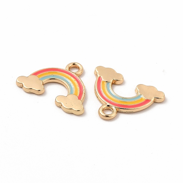 

PandaHall Alloy Enamel Pendants, Rainbow Charm, Golden, 11x15x1mm, Hole: 1.6mm Alloy+Enamel Rainbow