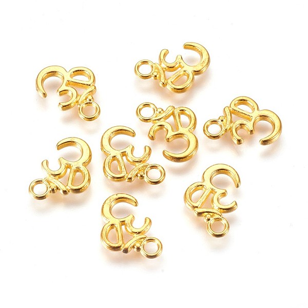 

PandaHall Tibetan Style Alloy Pendants, Lead Free & Cadmium Free & Nickel Free, Aum/Om Symbol, Golden, about 16mm long, 11mm wide, 2mm thick...