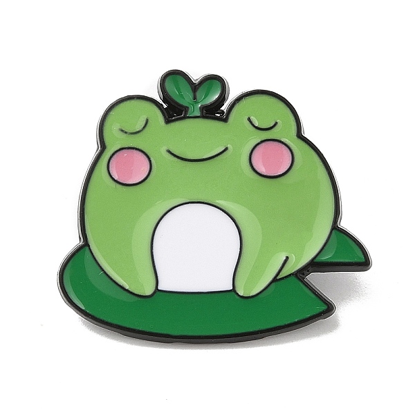

PandaHall Frog Enamel Pins, Black Alloy Brooch for Backpack Clothes, Olive Drab, 22x25x1.2mm Alloy+Enamel Frog
