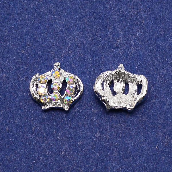 

PandaHall Crown Alloy Rhinestone Nail Art Cabochons, Nail Art Charms for Women DIY Manicures Decoration Accessories, Light Amethyst AB..., Purple