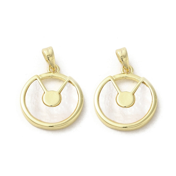 Brass Pave Shell Pendants