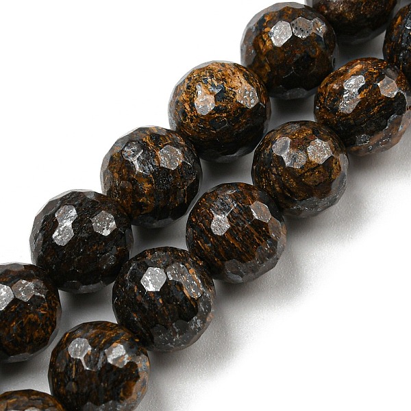 

PandaHall Natural Bronzite Beads Strands, Faceted(128 Facets), Round, 8~8.5mm, Hole: 1.2mm, about 47pcs/strand, 14.84~14.96 inch(37.7~38cm)...