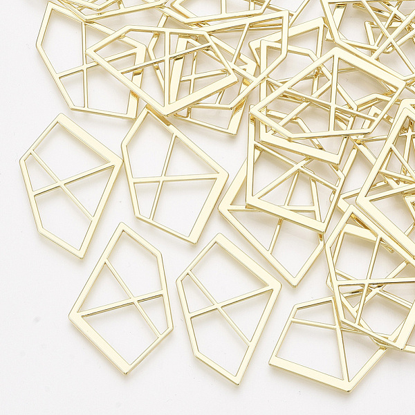 

PandaHall Alloy Pendants, Pentagon, Light Gold, 36x23x1.5mm Alloy Others