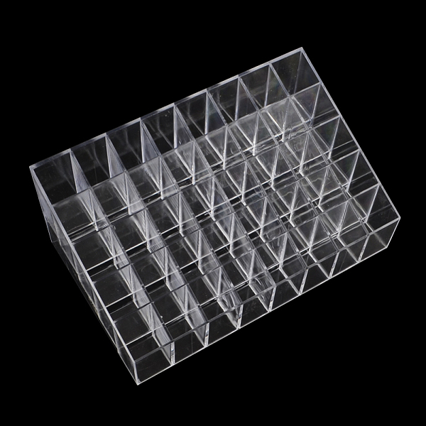 

PandaHall Rectangle 40 Compartments Plastic Bead Storage Containers, No Covers, Clear, 11.7x18.9x8.1cm Plastic Rectangle Clear