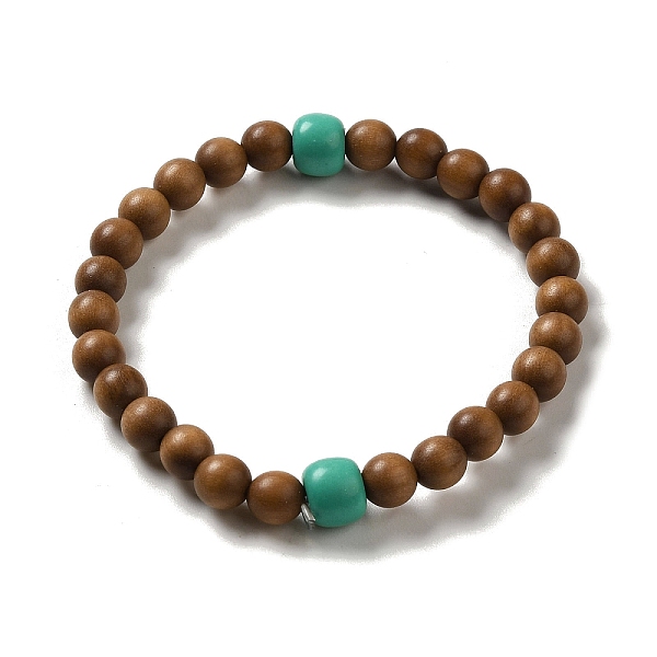 

PandaHall 6mm Round Sandalwood and Synthetic Turquoise Beaded Stretch Bracelets, Inner Diameter: 1-7/8 inch(4.85cm), 6mm Synthetic Turquoise...