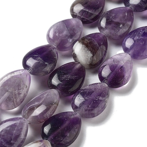 

PandaHall Natural Amethyst Beads Strands, Flat Teardrop, 17.5~18x13~13.5x6mm, Hole: 1.2~1.4mm, about 11pcs/strand, 7.56''(19.2cm) Amethyst...