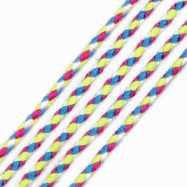 

PandaHall Polyester Braided Cords, Colorful, 2mm, about 100yard/bundle(91.44m/bundle) Polyester