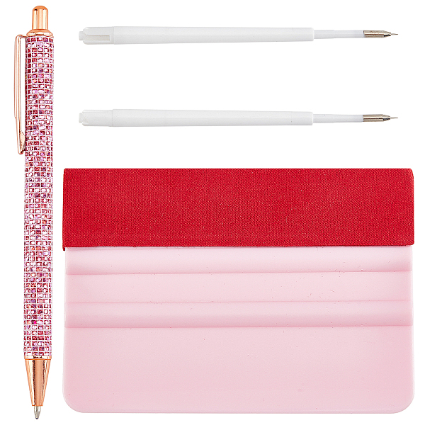 PandaHall GORGECRAFT 4PCS Precision Pin Pen Set Craft Vinyl Weeding Tools Retractable Air Pin Pen Wrap Installation Kit with Refill for...