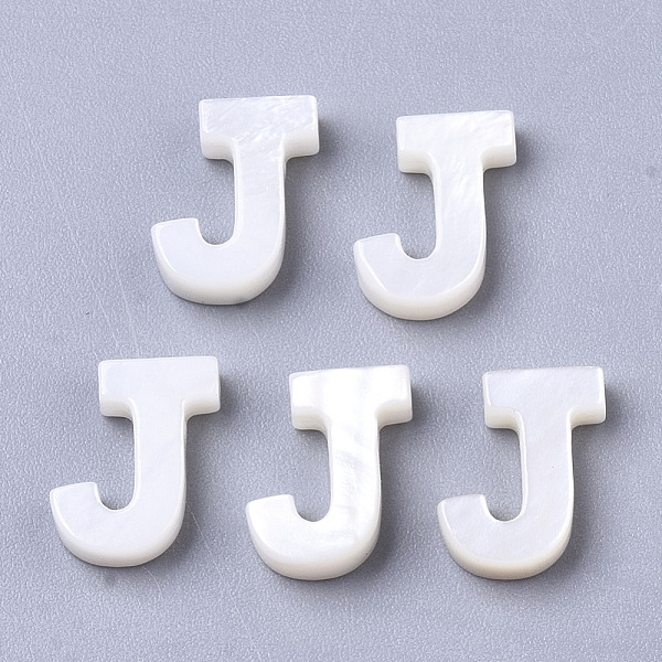 

PandaHall Freshwater Shell Beads, Top Drilled Beads, Letter.J, 10x6.5x3mm, Hole: 0.8mm Freshwater Shell Letter