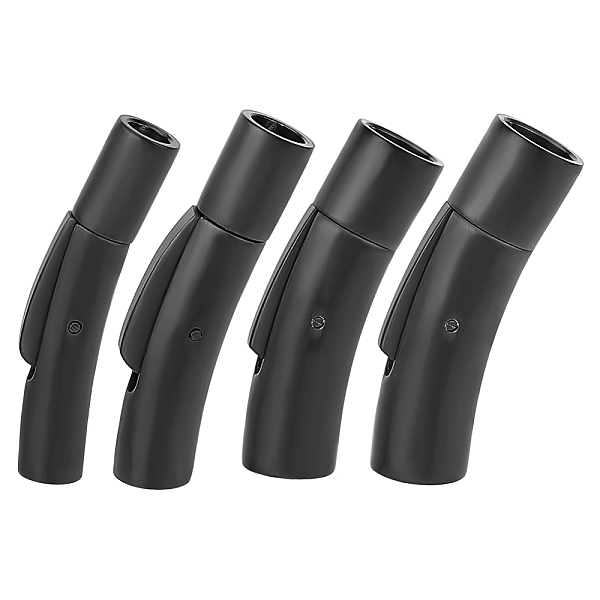 

PandaHall Unicraftale 4Pcs 4 Styles Column 304 Stainless Steel Matte Bayonet Necklace Clasps with Push Button, Matte Gunmetal Color...