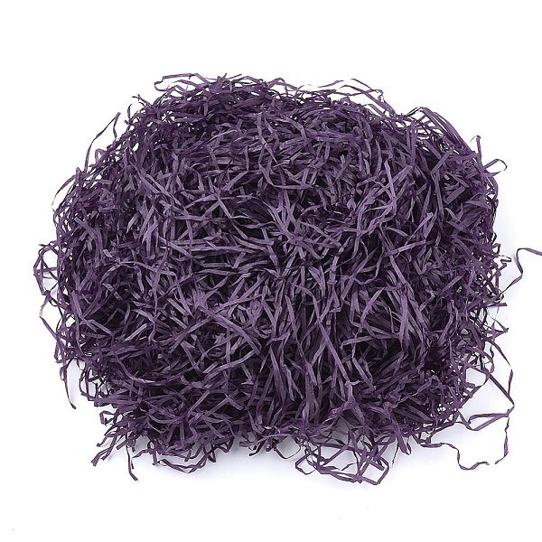 

PandaHall Decorative Raffia Tissue Scraps Paper Packing Material, For Gift Filler, Purple, 2~4mm Raffia Purple
