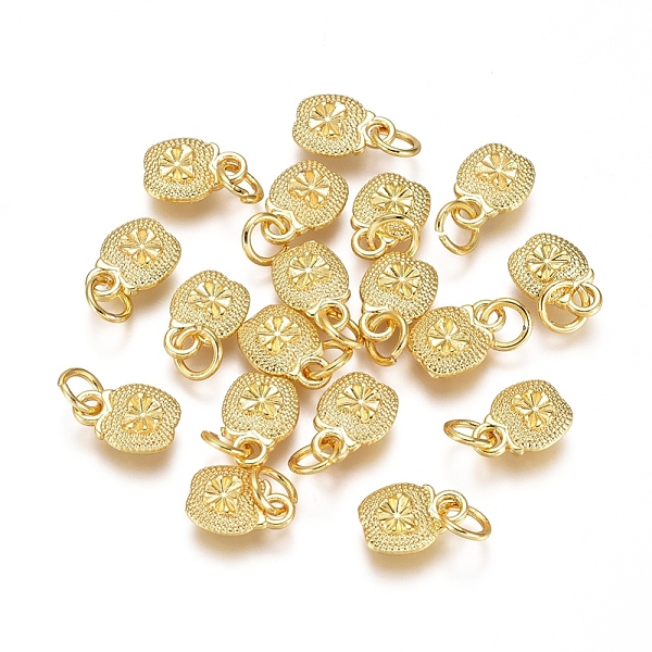 

PandaHall Electroplated Alloy Charms, Long-Lasting Plated, with Brass Jump Ring, Apple, Golden, 9.5x7x3mm, Hole: 3.5mm Alloy Fruit