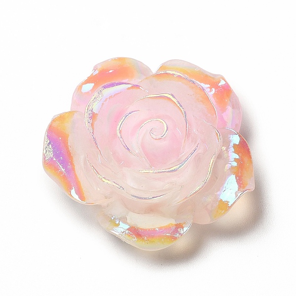 

PandaHall Luminous Resin Cabochons, AB Color, Flower, Misty Rose, 30.5x30.5x11mm Resin Flower