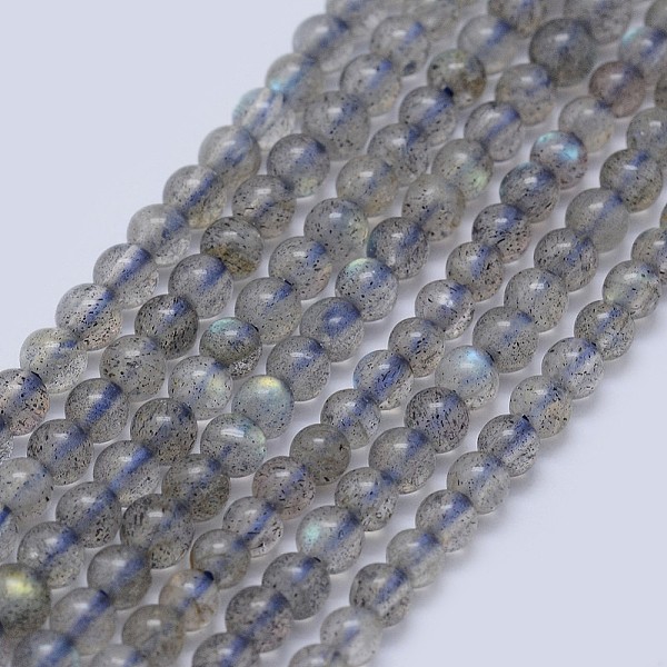 

PandaHall Natural Labradorite Beads Strands, Round, 3mm, Hole: 0.7mm, about 133pcs/strand, 15.75 inch(40cm) Labradorite Round