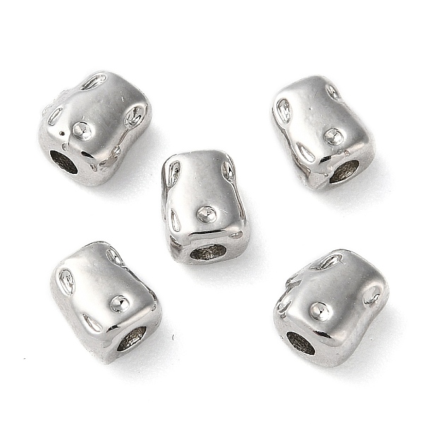 

PandaHall Rack Plating Brass Spacer Beads, Nuggets, Platinum, 5.5x4.5x3.5mm, Hole: 1mm Alloy Nuggets